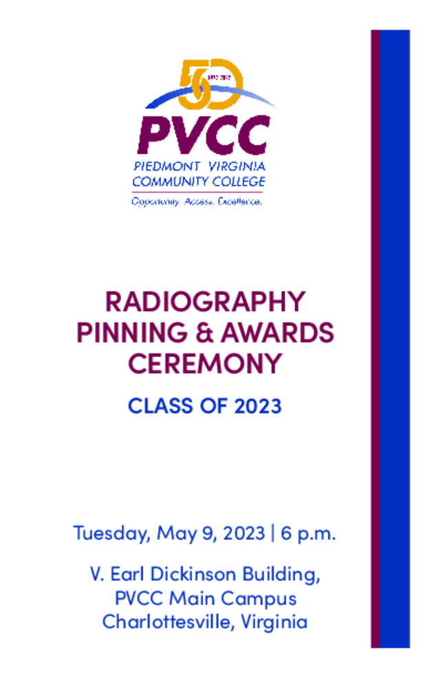 Radiography Program Pinning and Awards Ceremony, 2023 Miniature