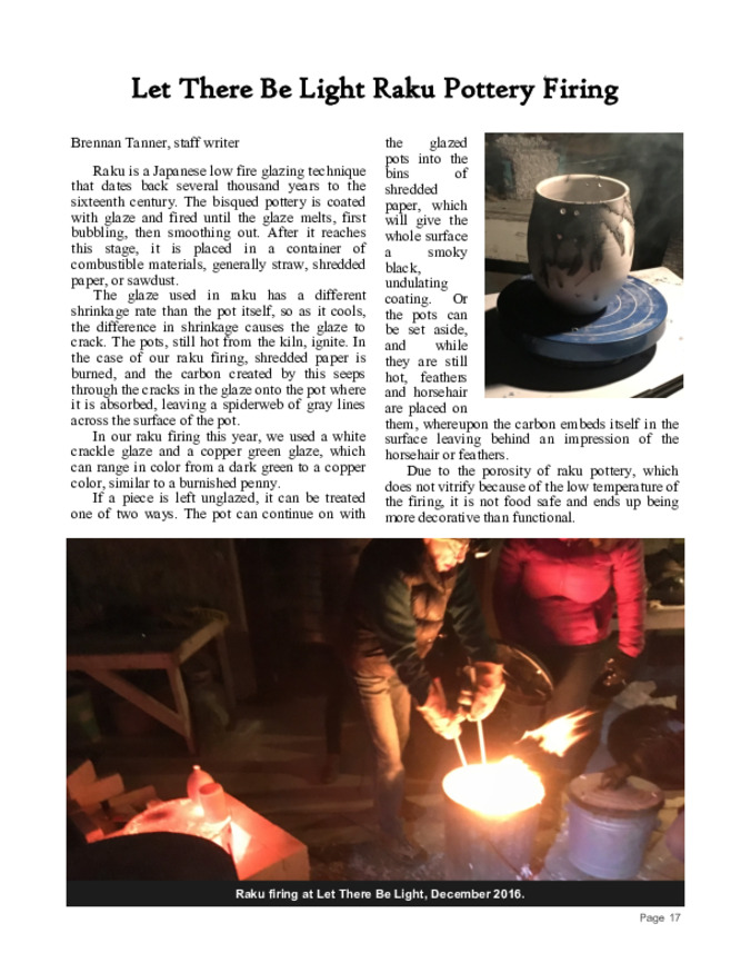 Let There Be Light Raku Pottery Firing Thumbnail