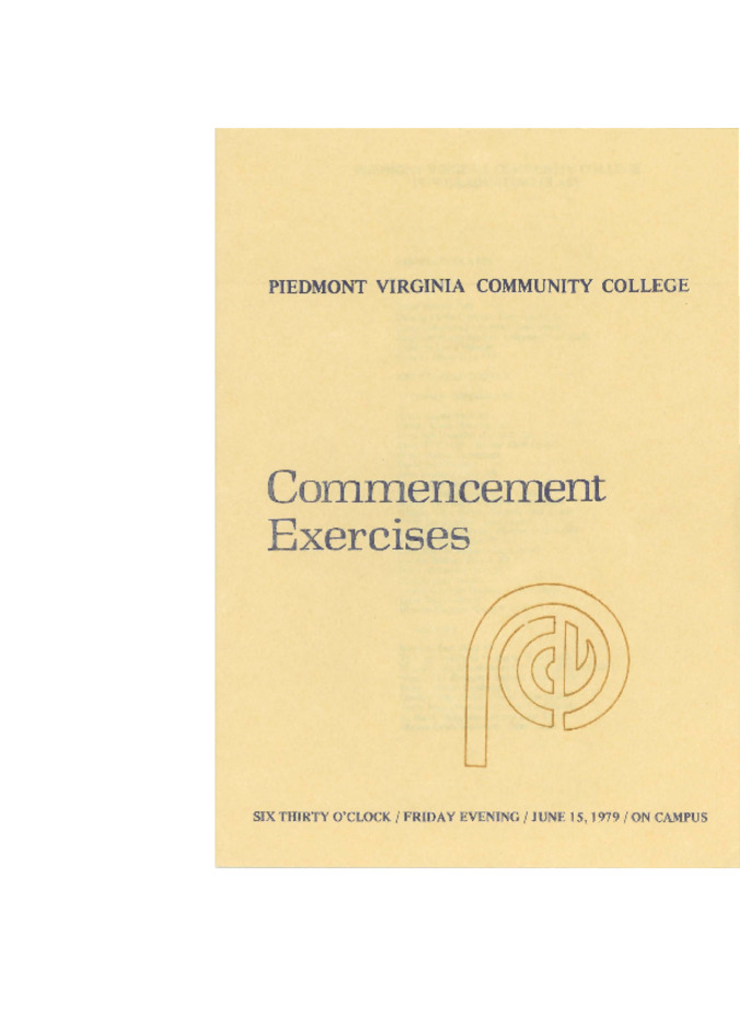 Commencement Exercises, 1979 Thumbnail