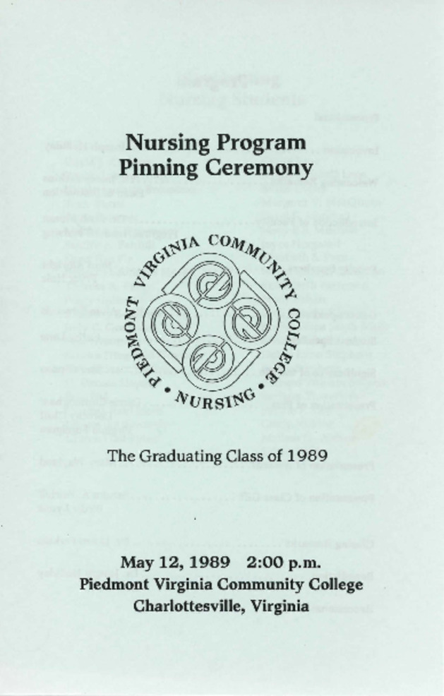 Nursing Program Pinning Ceremony, 1989 Thumbnail