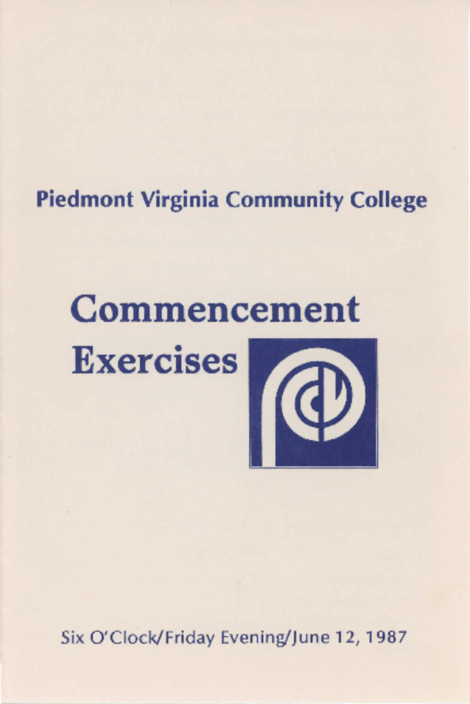 Commencement Exercises, 1987 Thumbnail
