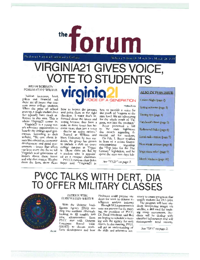 2011.03 Forum, Volume 9 Issue 8 Thumbnail