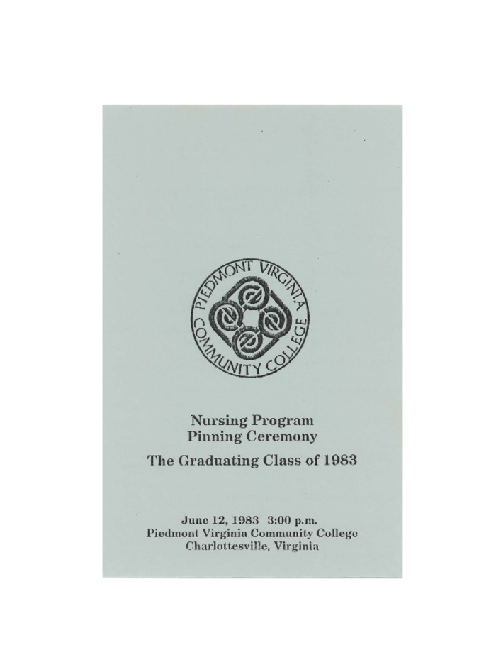 Nursing Program Pinning Ceremony, 1983 Thumbnail