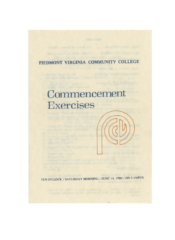 Commencement Exercises, 1980 Thumbnail