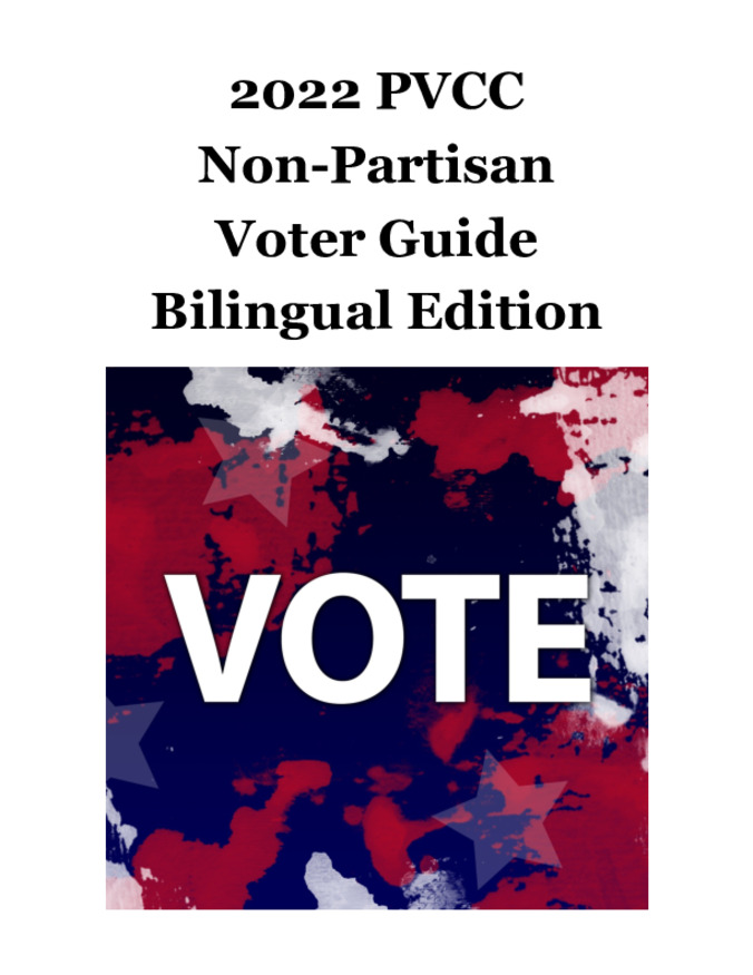 2022 PVCC Non-Partisan Voter Guide Bilingual Edition 缩略图
