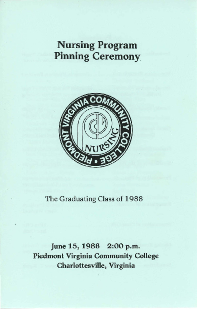 Nursing Program Pinning Ceremony, 1988 Thumbnail