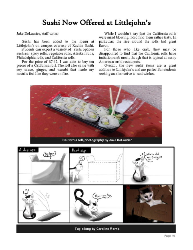 Sushi Now Offered at Littlejohn’s Thumbnail