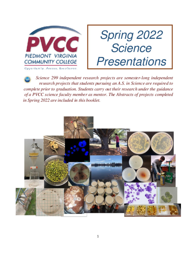 Spring 2022 Science Presentations Miniature